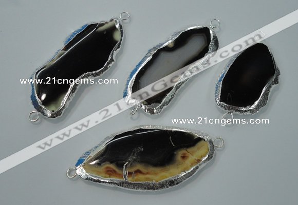 NGC35 20*40mm - 30*60mm freeform agate connectors