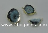 NGC362 15*25mm - 25*30mm freeform druzy agate connectors