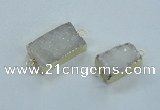 NGC367 15*20mm - 18*30mm freeform druzy agate gemstone connectors