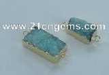 NGC368 15*20mm - 18*30mm freeform druzy agate gemstone connectors