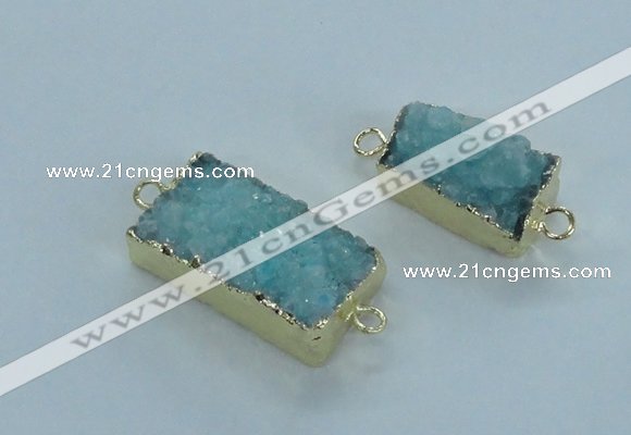 NGC368 15*20mm - 18*30mm freeform druzy agate gemstone connectors