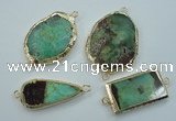 NGC39 25*35mm - 35*45mm freeform australia chrysoprase connectors