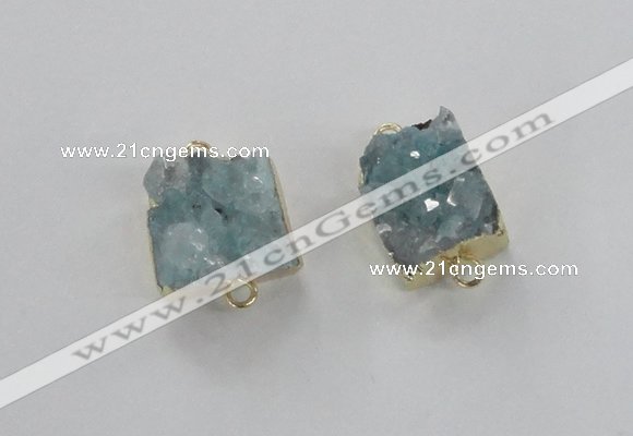 NGC430 12*14mm - 15*18mm freeform druzy agate connectors