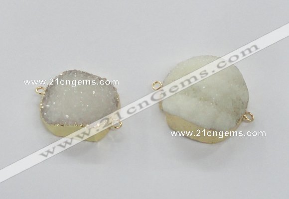 NGC434 20*25mm - 25*30mm freeform druzy agate gemstone connectors