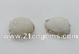 NGC435 25*35mm - 35*40mm freeform druzy agate gemstone connectors