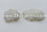 NGC436 38*45mm - 45*50mm freeform druzy agate gemstone connectors