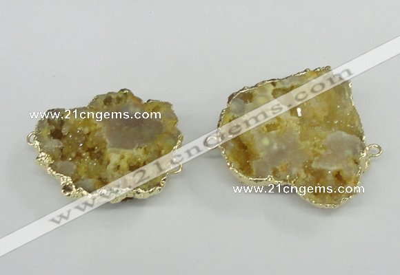 NGC441 25*35mm - 35*45mm freeform druzy agate gemstone connectors