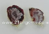 NGC446 18*25mm - 25*35mm freeform druzy agate gemstone connectors