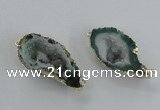 NGC449 18*25mm - 25*35mm freeform druzy agate gemstone connectors