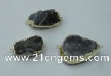 NGC45 18*25mm - 25*35mm freeform druzy agate connectors