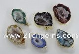 NGC451 18*25mm - 25*35mm freeform druzy agate gemstone connectors