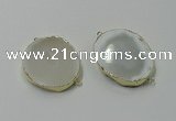 NGC467 30*35mm - 30*40mm freeform druzy agate gemstone connectors