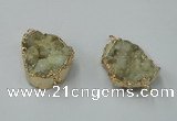 NGC47 25*35mm - 30*45mm freeform druzy agate connectors