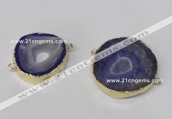 NGC479 25*30mm - 35*40mm freefrom druzy agate gemstone connectors