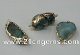 NGC48 20*30mm - 25*35mm freeform druzy agate connectors