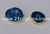 NGC481 25*30mm - 35*40mm freefrom druzy agate gemstone connectors