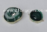 NGC482 25*30mm - 35*40mm freefrom druzy agate gemstone connectors