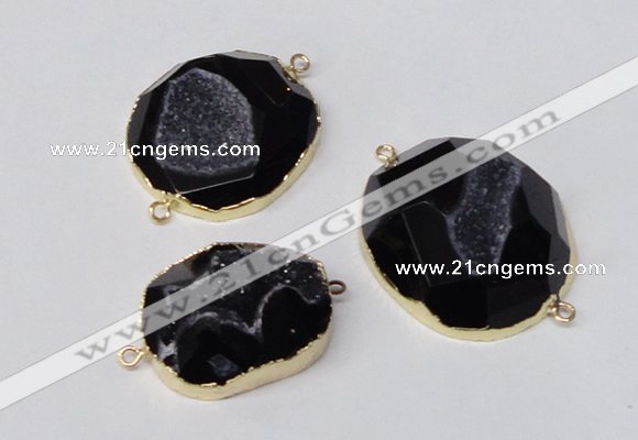 NGC494 25*30mm - 35*40mm freefrom druzy agate gemstone connectors