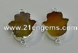 NGC5013 22*30mm - 25*35mm hamsahand agate gemstone connectors