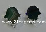 NGC5014 22*30mm - 25*35mm hamsahand agate gemstone connectors