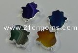 NGC5016 22*30mm - 25*35mm hamsahand agate gemstone connectors