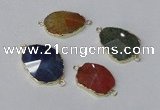 NGC502 18*25mm - 22*30mm freefrom agate gemstone connectors