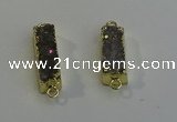 NGC5030 10*35mm - 10*40mm rectangle druzy agate connectors