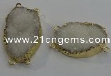 NGC5040 25*35mm - 35*45mm freeform druzy quartz connectors