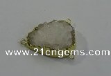 NGC5042 25*30mm - 35*40mm freeform druzy quartz connectors