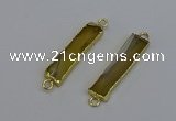 NGC5066 8*35mm - 10*40mm rectangle agate gemstone connectors