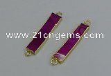 NGC5068 8*35mm - 10*40mm rectangle agate gemstone connectors