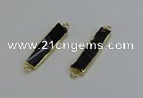 NGC5072 8*35mm - 10*40mm rectangle agate gemstone connectors