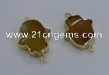 NGC5114 22*30mm - 25*35mm hamsahand agate gemstone connectors