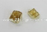 NGC512 15*16mm - 16*17mm freeform druzy agate connectors