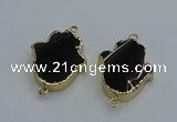 NGC5120 22*30mm - 25*35mm hamsahand agate gemstone connectors