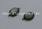 NGC5133 16*20mm oval amazonite gemstone gemstone connectors