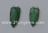 NGC5147 16*35mm - 18*40mm arrowhead green aventurine connectors