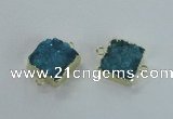 NGC515 15*16mm - 16*17mm freeform druzy agate connectors