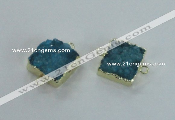 NGC515 15*16mm - 16*17mm freeform druzy agate connectors