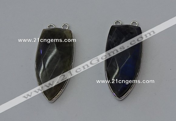 NGC5150 16*35mm - 18*40mm arrowhead labradorite connectors