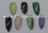 NGC5155 16*35mm - 18*40mm arrowhead mixed gemstone connectors