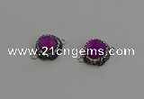 NGC5226 12mm - 14mm freeform druzy agate connectors wholesale