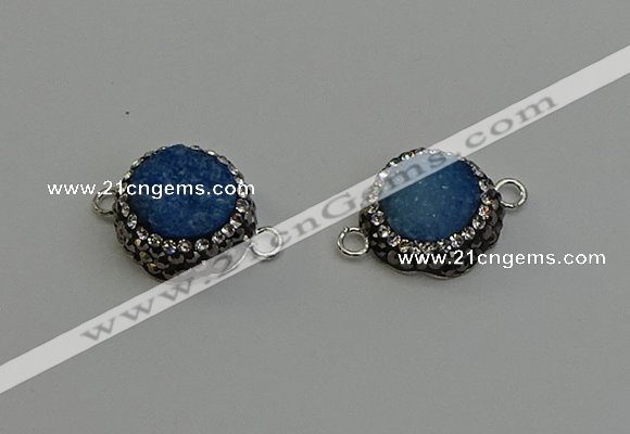 NGC5227 12mm - 14mm freeform druzy agate connectors wholesale