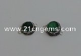 NGC5228 12mm - 14mm freeform druzy agate connectors wholesale