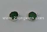 NGC5244 15mm - 16mm coin druzy agate connectors wholesale