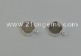 NGC5289 15mm - 16mm coin druzy agate gemstone connectors