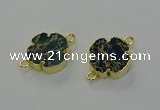 NGC5344 20mm flower sea sediment jasper connectors wholesale