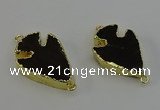 NGC5386 20*35mm - 25*40mm arrowhead smoky quartz connectors