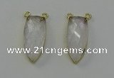 NGC5398 16*35mm - 18*40mm arrowhead white crystal connectors
