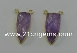 NGC5400 16*35mm - 18*40mm arrowhead light amethyst connectors